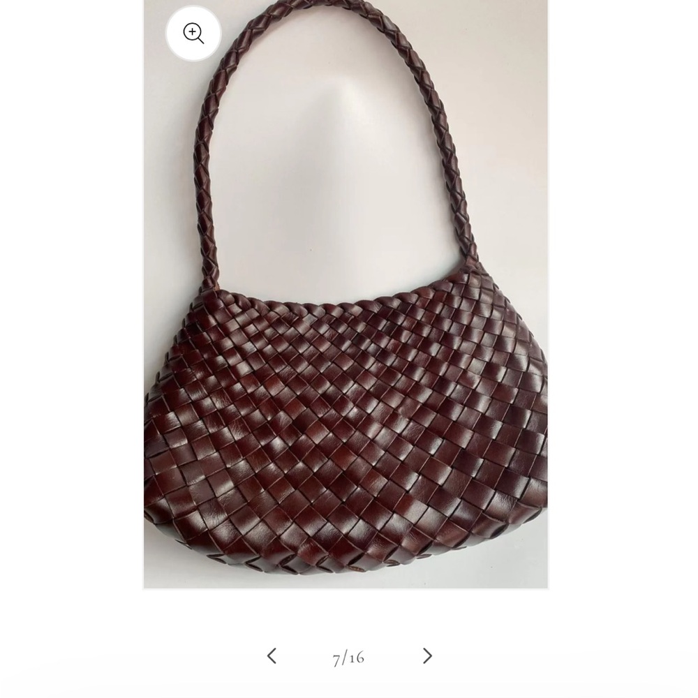 Elegant Brown Woven Handbag